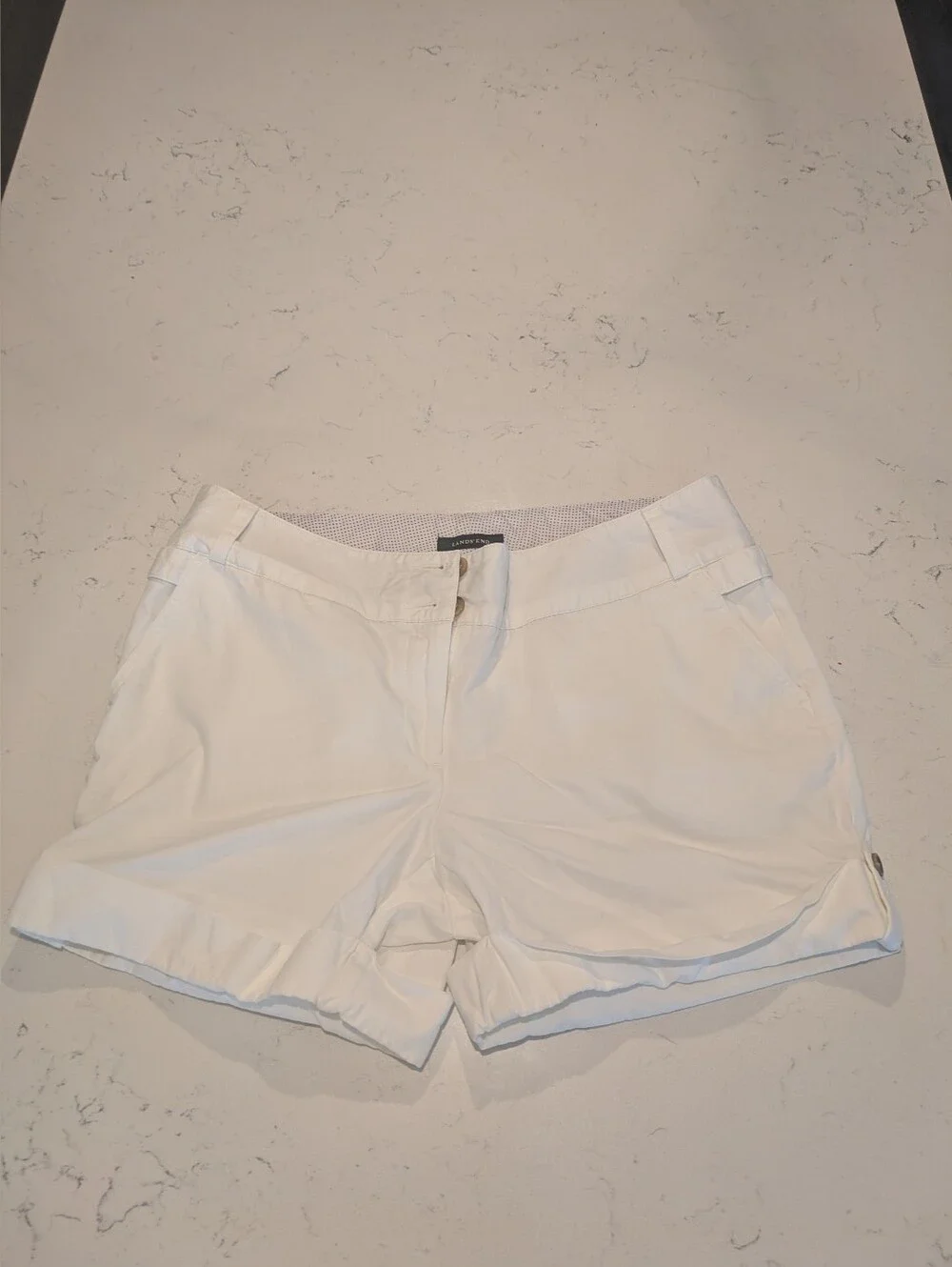 Lands End Women’s White 100% Cotton Shorts
